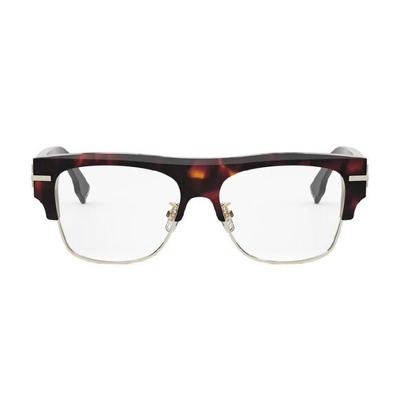 NEW FENDI EYEGLASSES FE50095U 055 UNISEX HAVANA SQUARE EYEWEAR - Picture 1 of 3